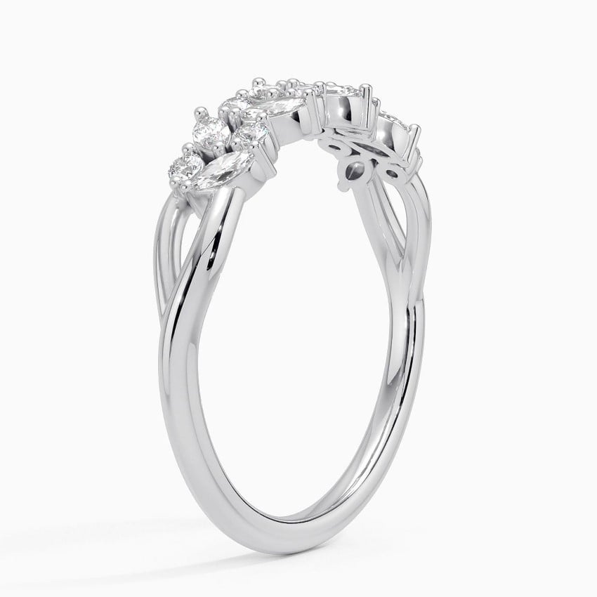 Milestone Band—Still Light Ring | Marquise Round Diamond Half Eternity