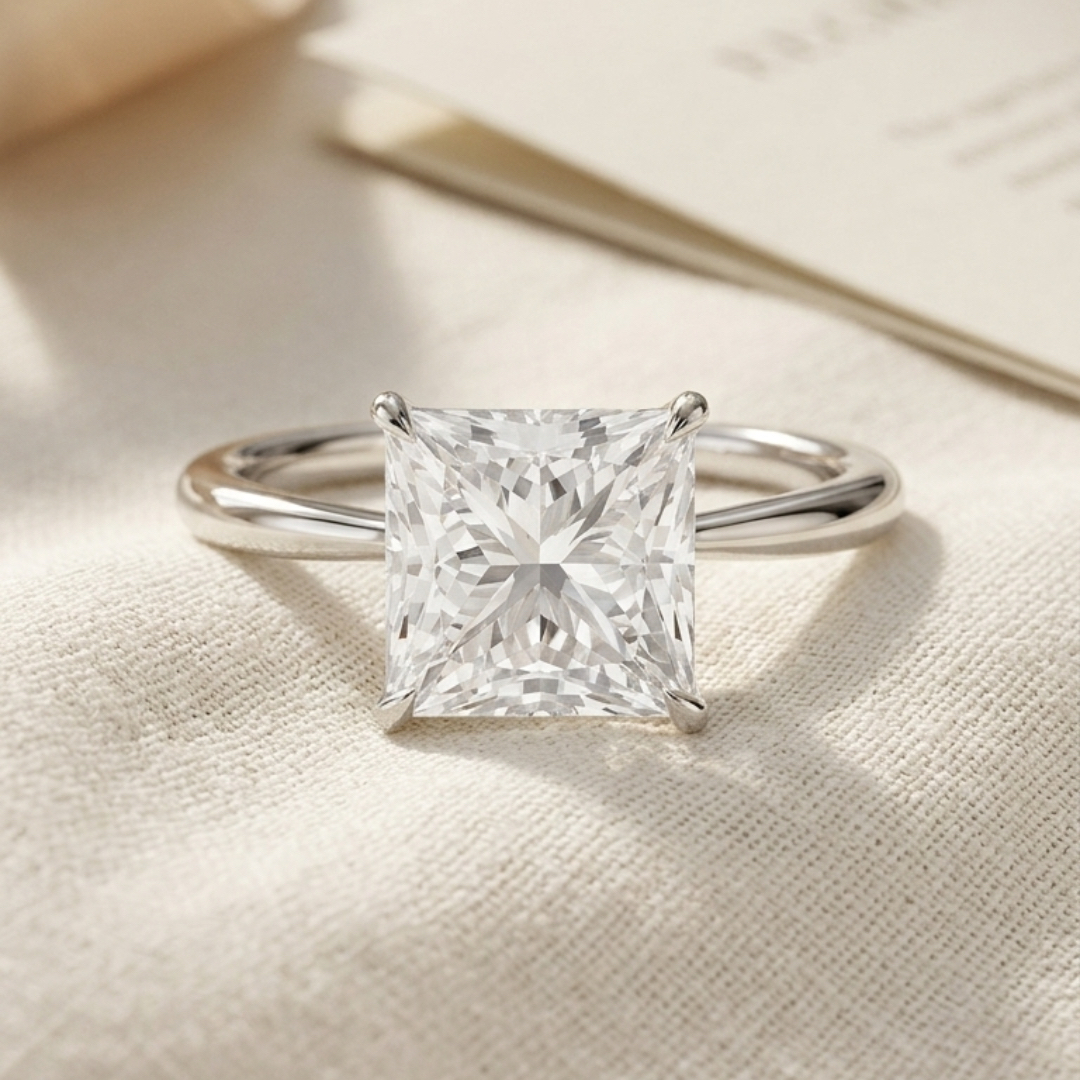 Radiate—Still Light Ring | Solitaire Princess Diamond