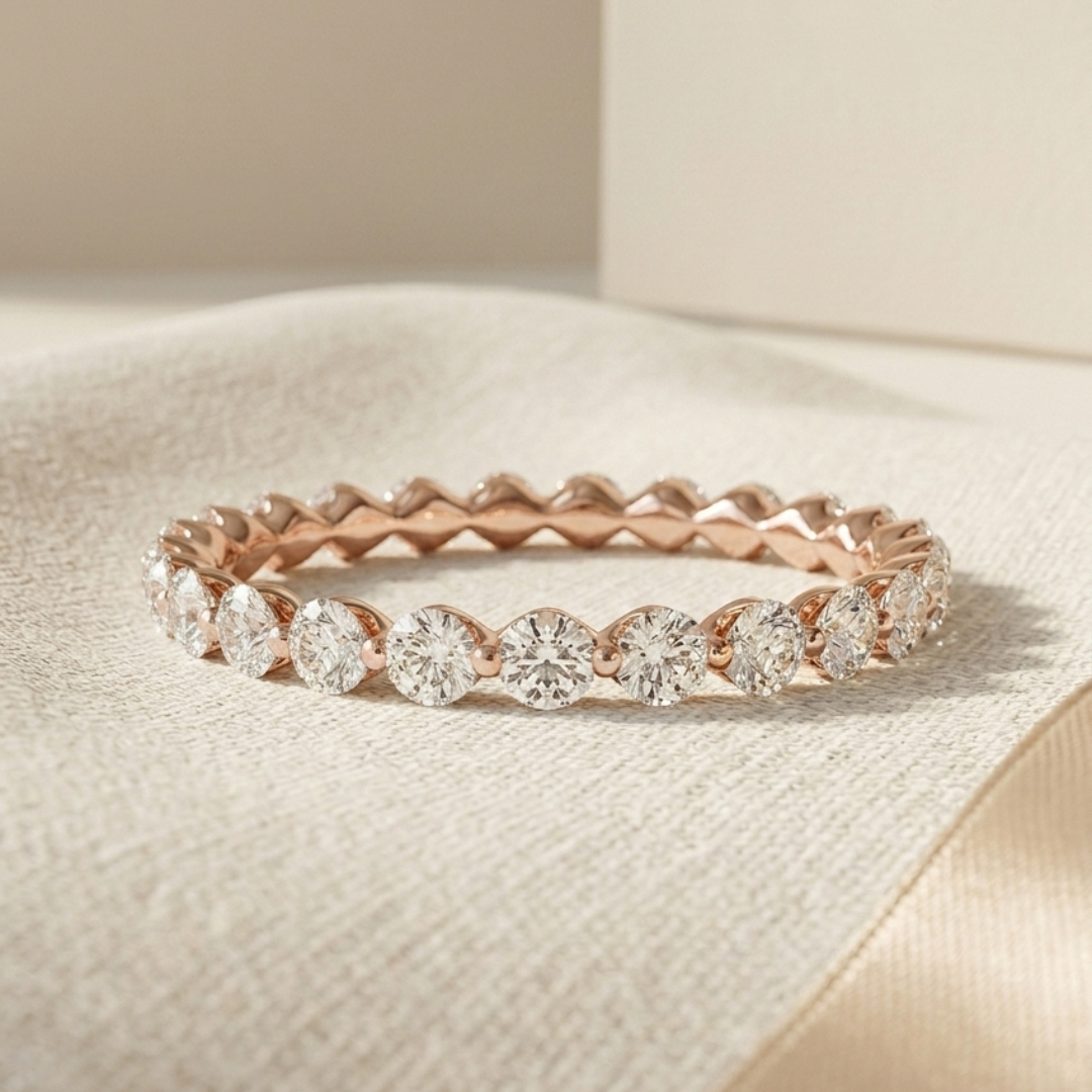 Milestone Band—Adorn Ring | Round Diamond Eternity Prong