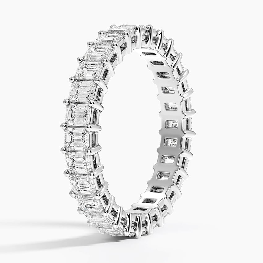 Milestone Band—Still Light Ring | Emerald Diamond Eternity