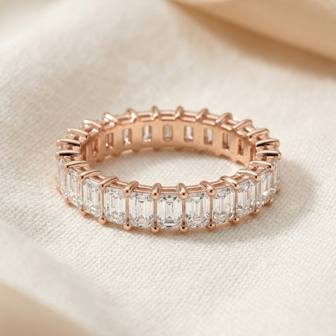 Milestone Band—Adorn Ring | Emerald Diamond Eternity