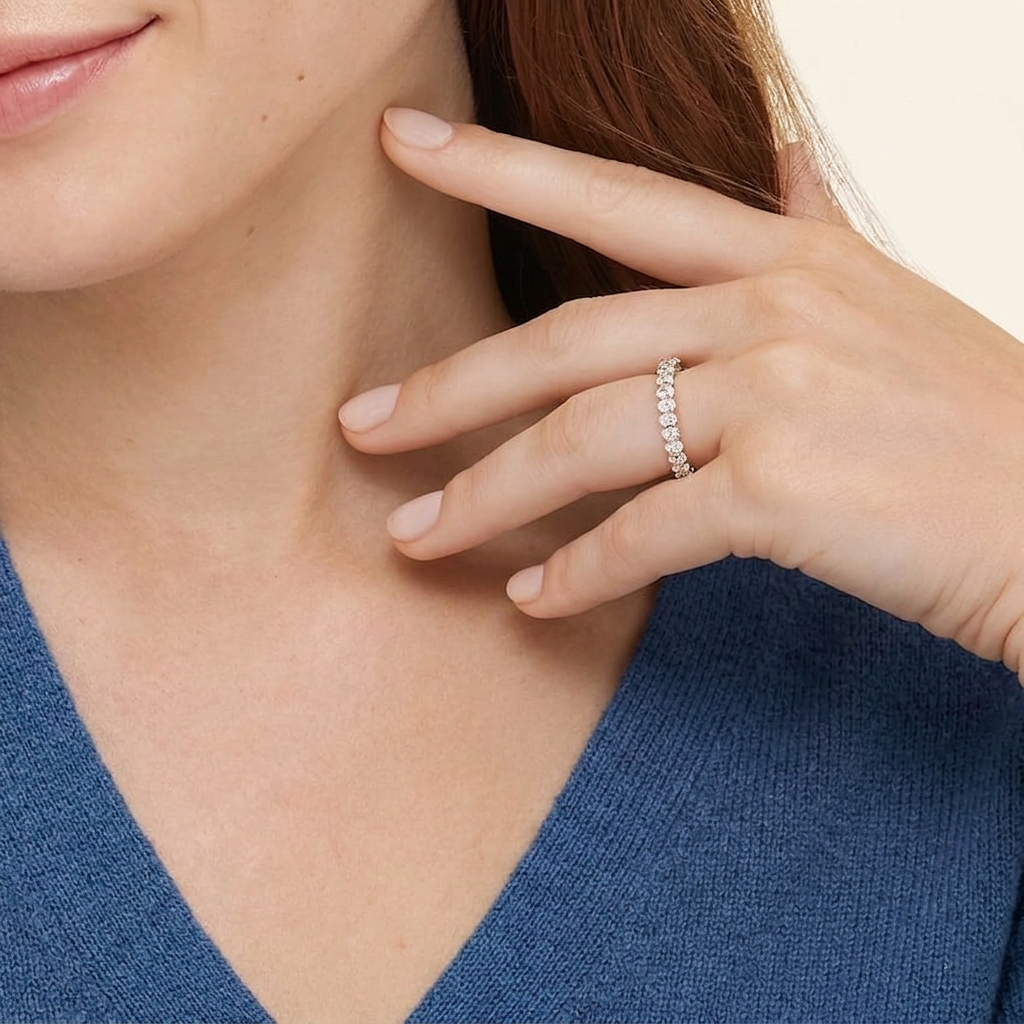 Milestone Band—Still Light Ring | Oval Diamond Eternity
