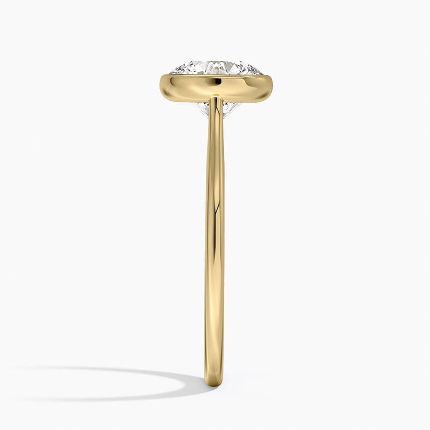 Bloom—Crowned Still Ring | Round Diamond in Bezel