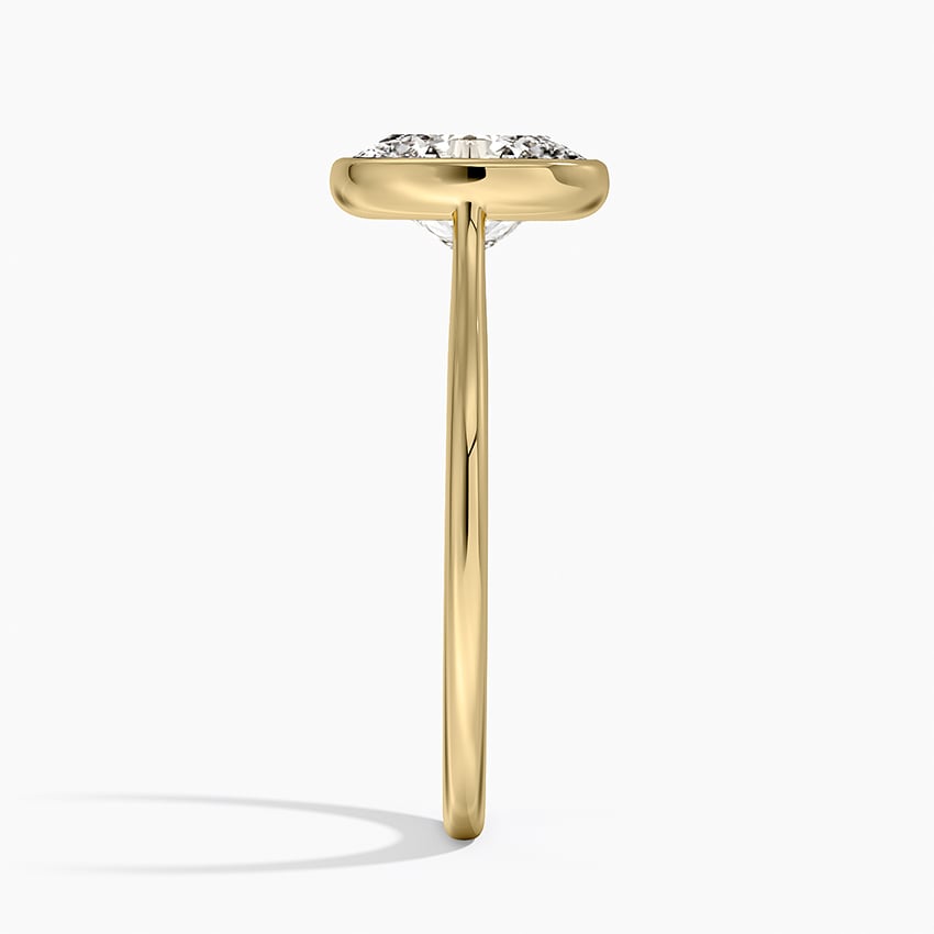 Bloom—Crowned Still Ring | Oval Diamond in Bezel