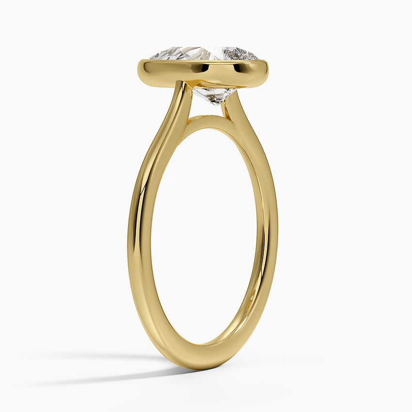 Bloom—Crowned Still Ring | Pear Diamond in Bezel