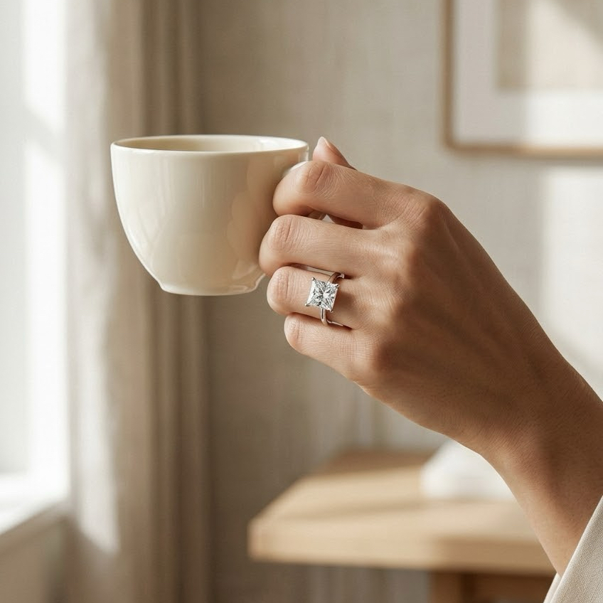Radiate—Still Light Ring | Solitaire Princess Diamond
