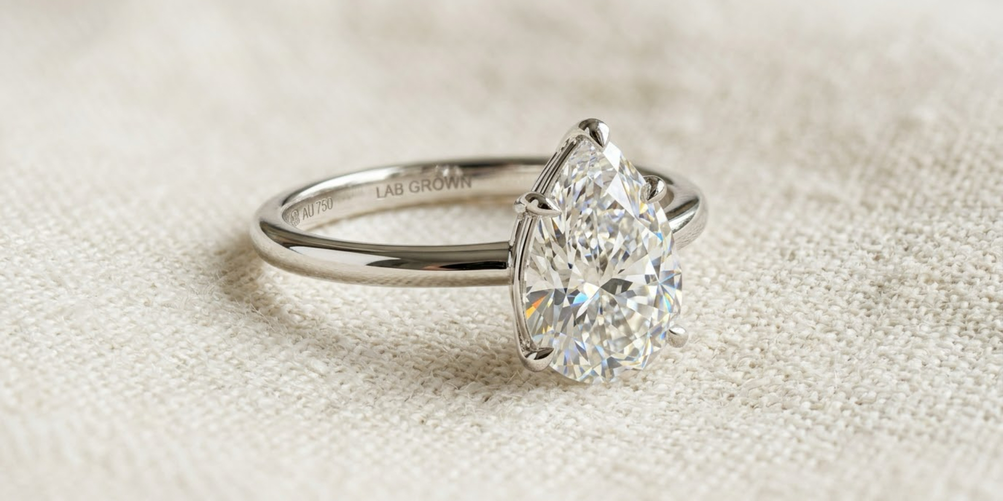 IGI certified pear lab diamond