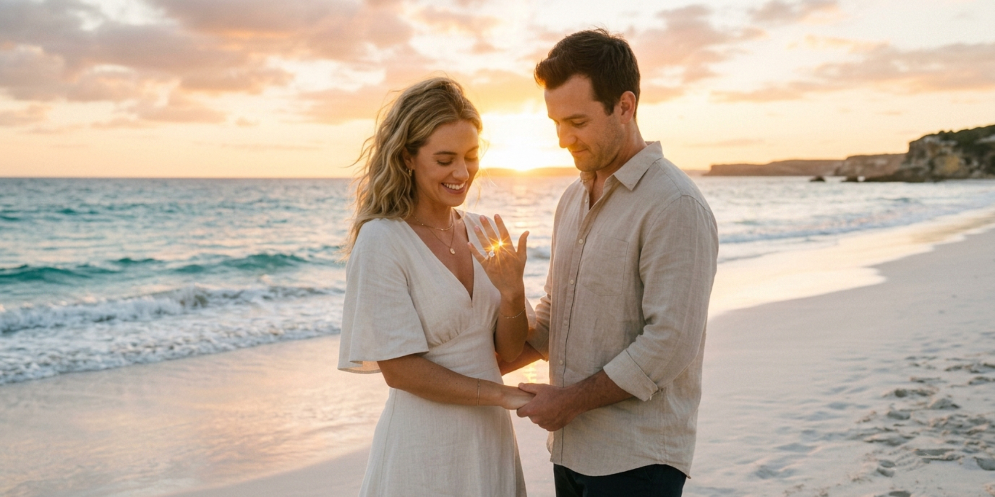 Radiant cut engagement ring