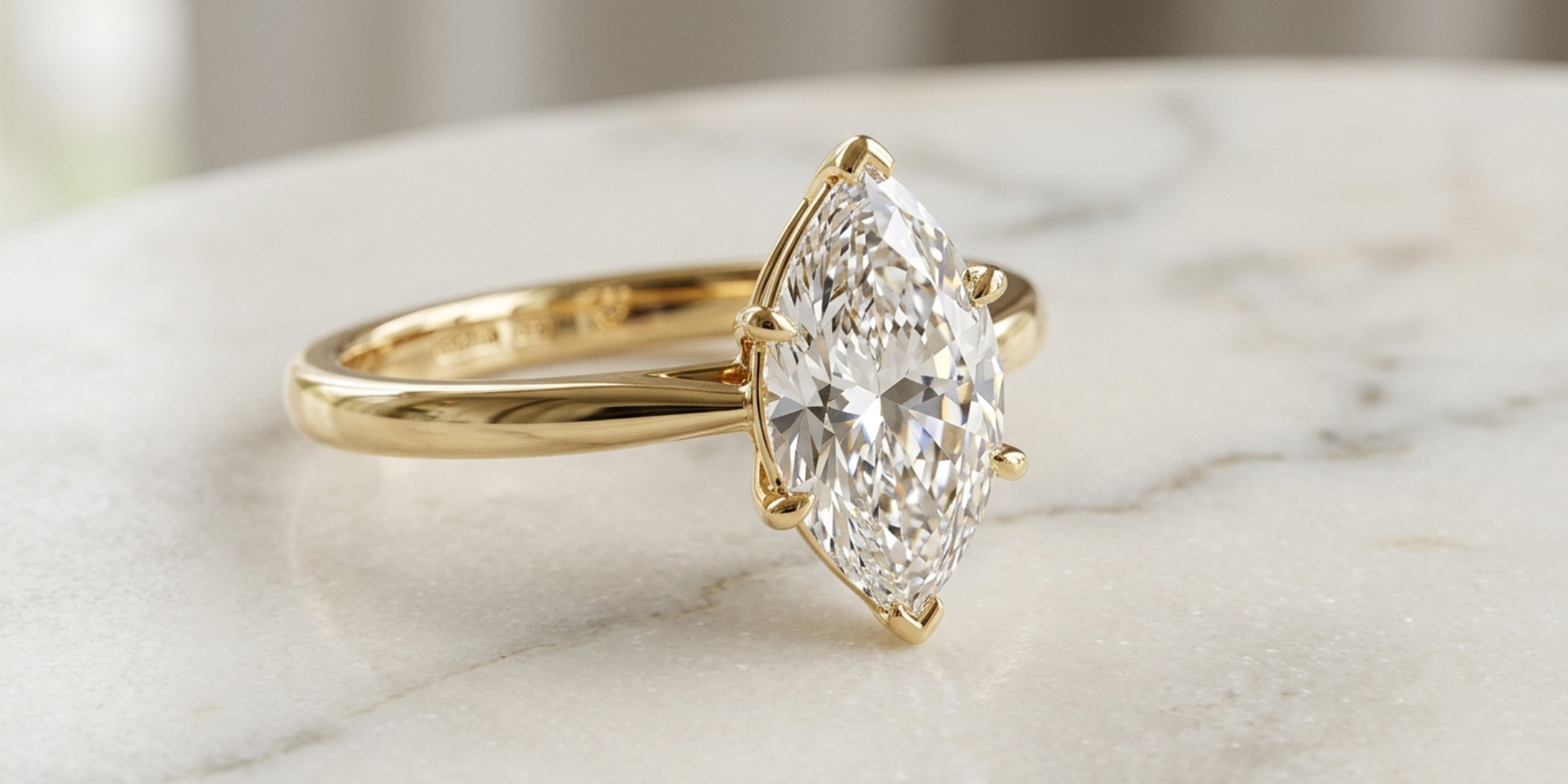 Marquise brilliant lab grown diamond