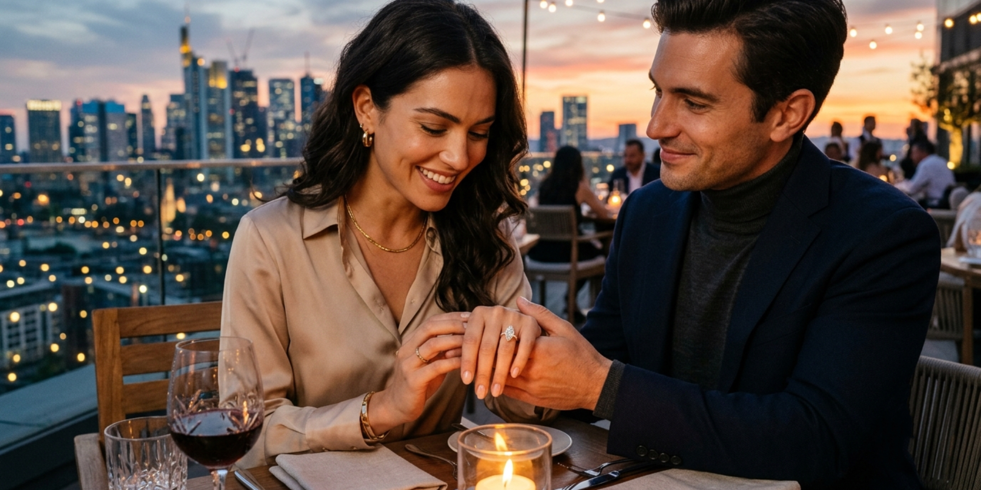 Marquise cut engagement ring