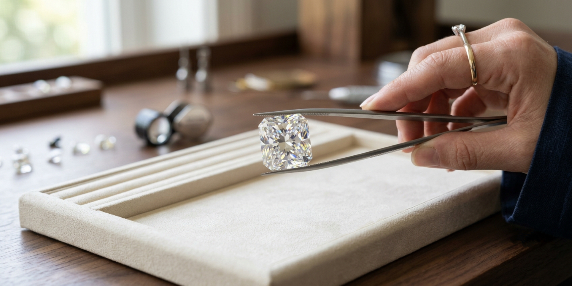 IGI certified cushion lab diamond