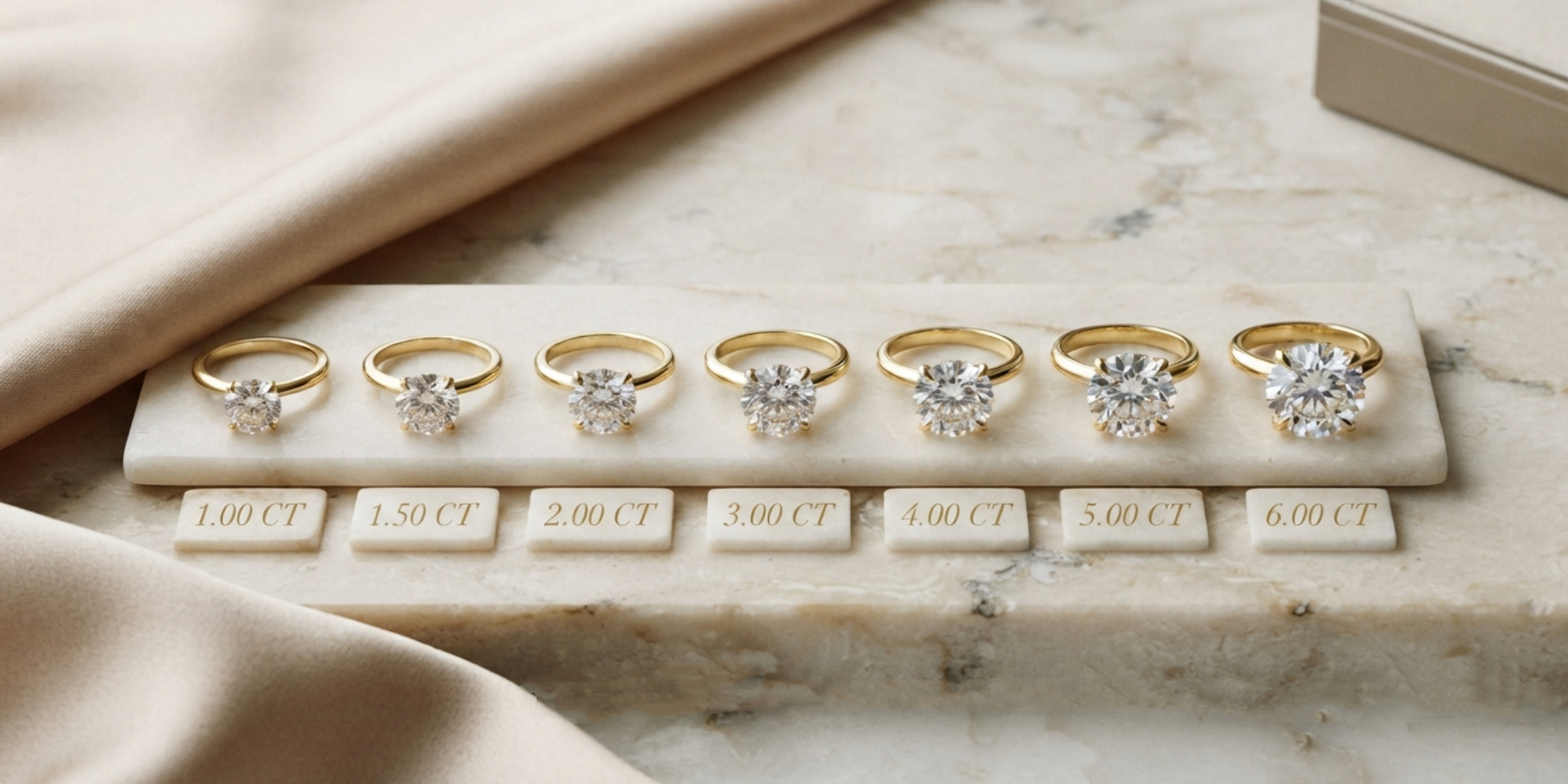 Diamond carat size chart