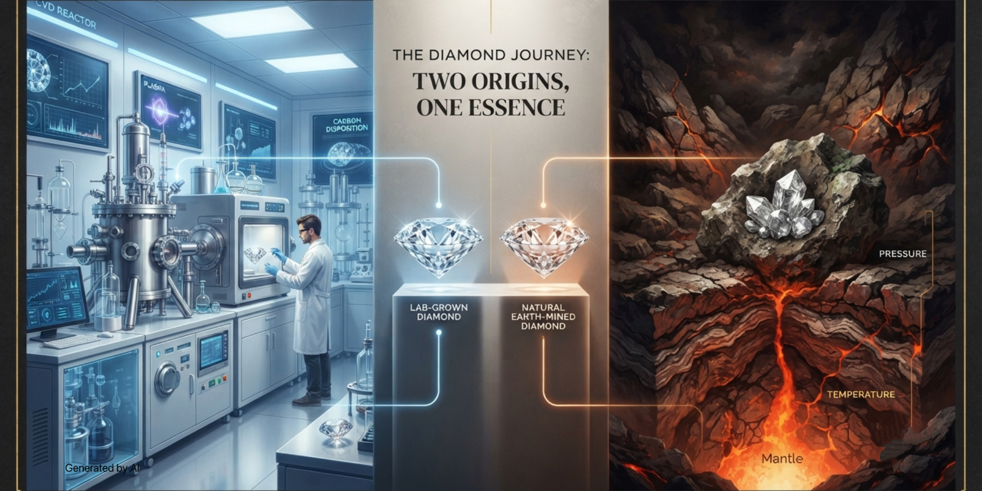 Difference between lab grown and natural diamond