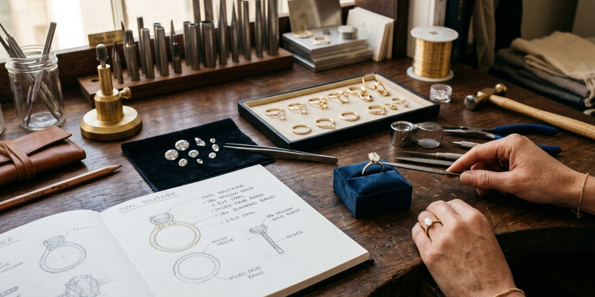 custom lab-grown engagement ring