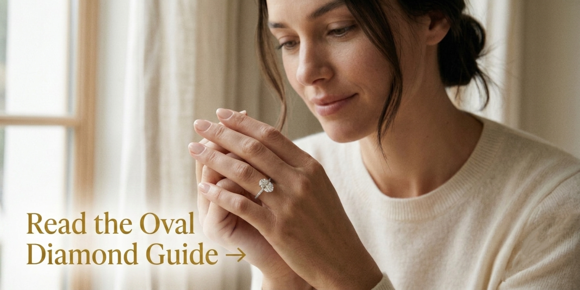 Oval lab grown diamond ring