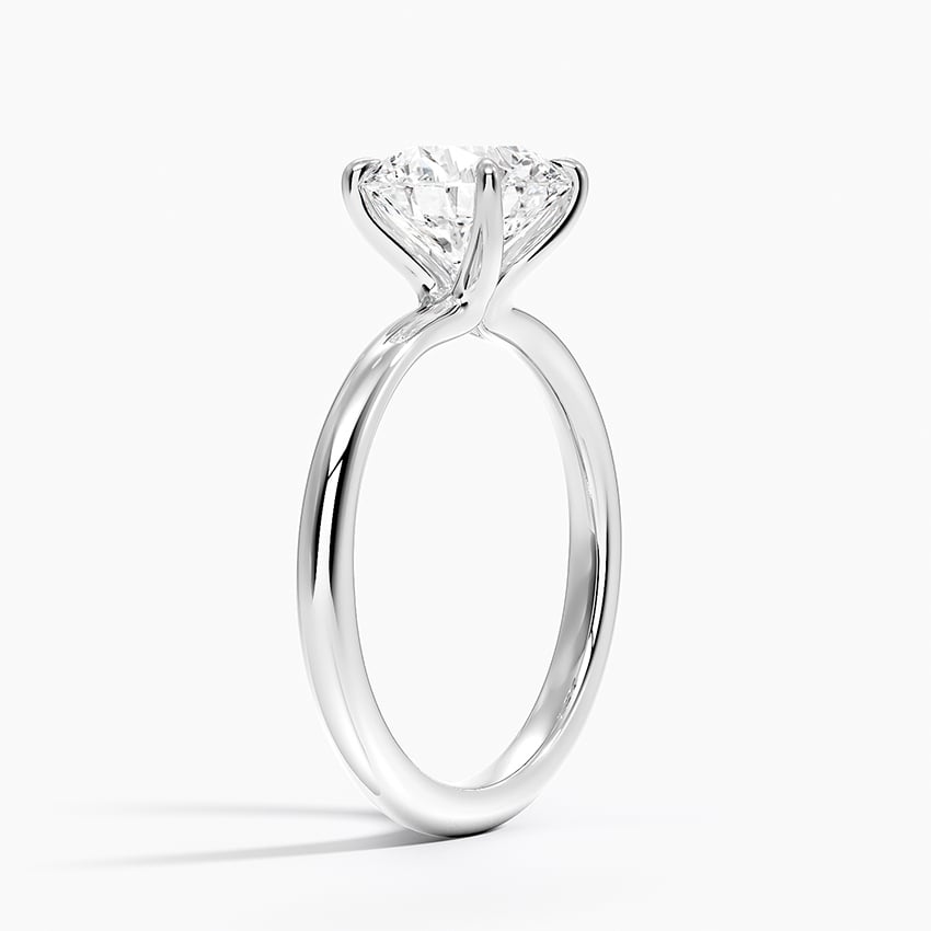 Bloom—Still Light Ring | Solitaire Round Diamond with Chunky Band