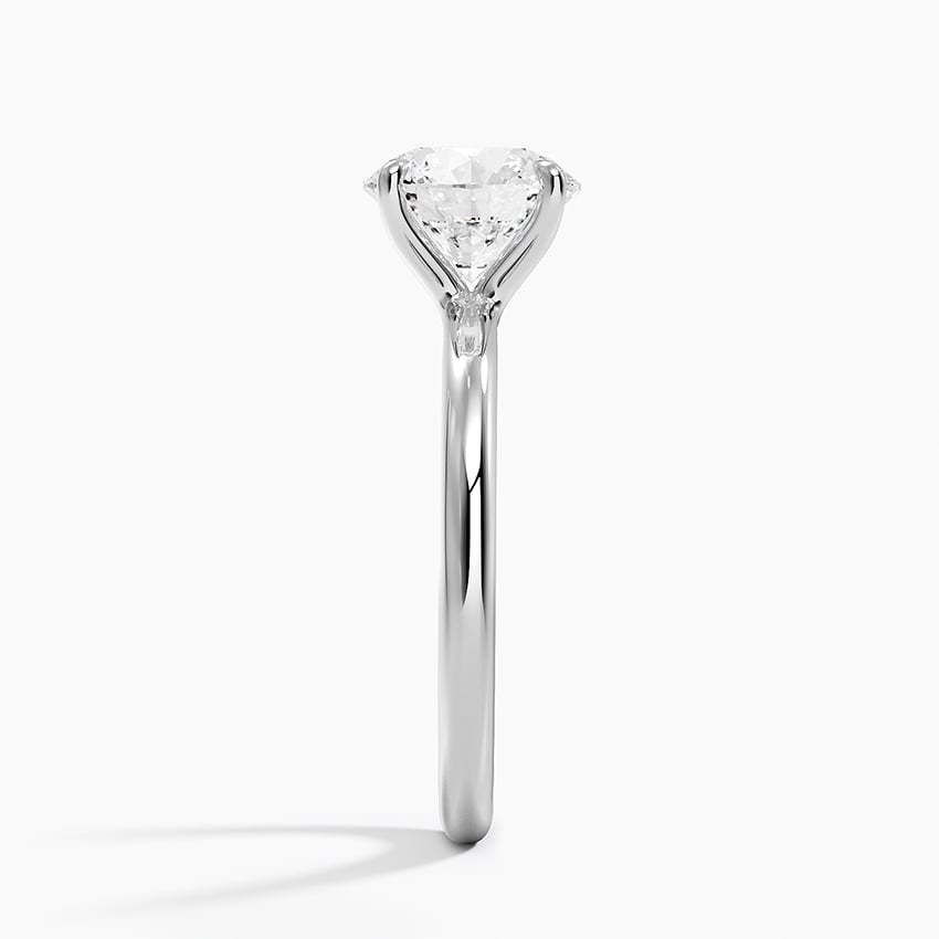 Bloom—Still Light Ring | Solitaire Round Diamond with Chunky Band
