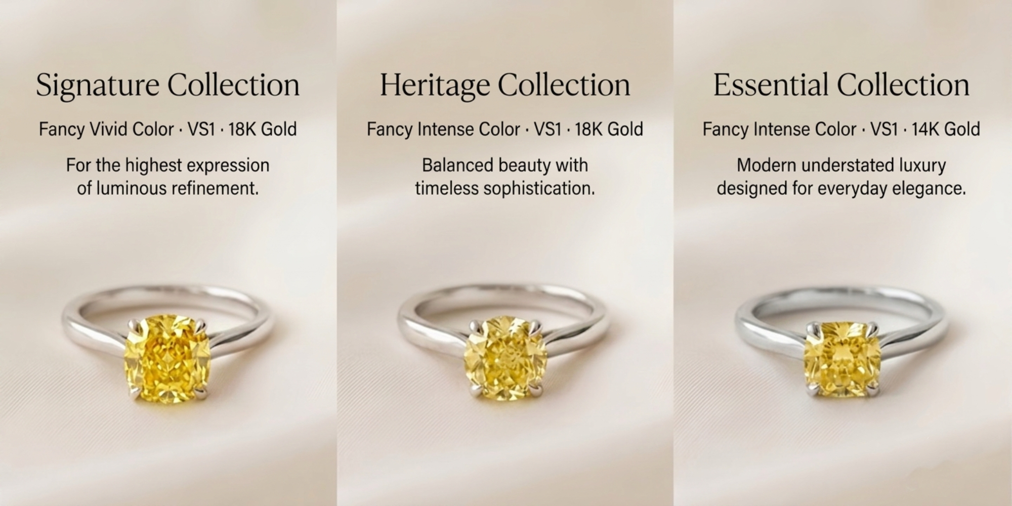 Yellow diamond artistry