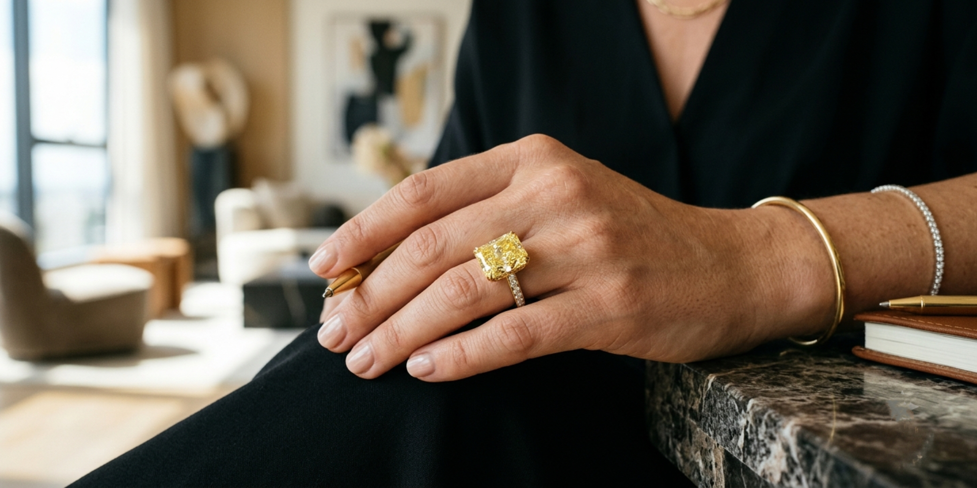 yellow diamond ring