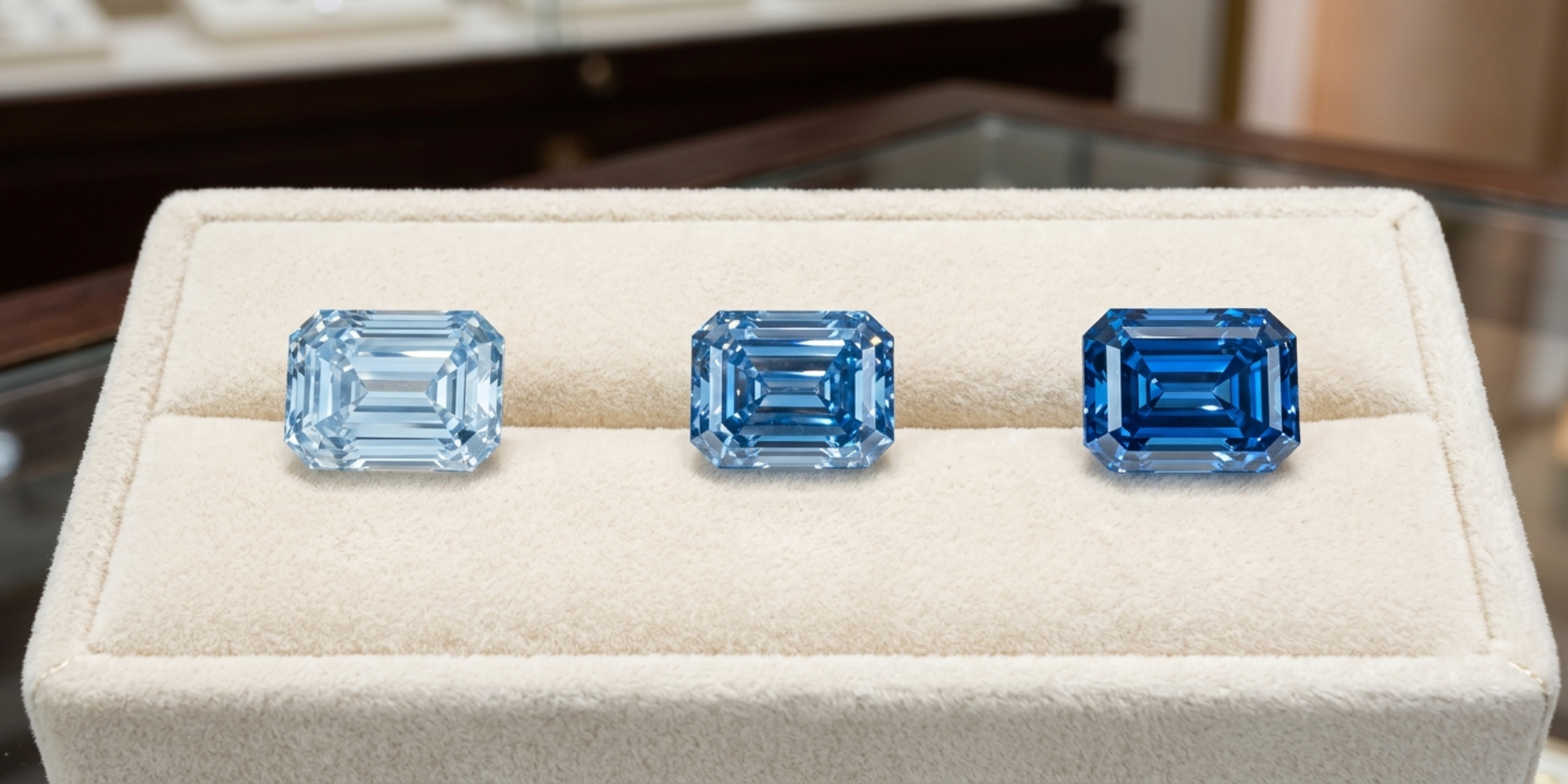blue lab grown diamond