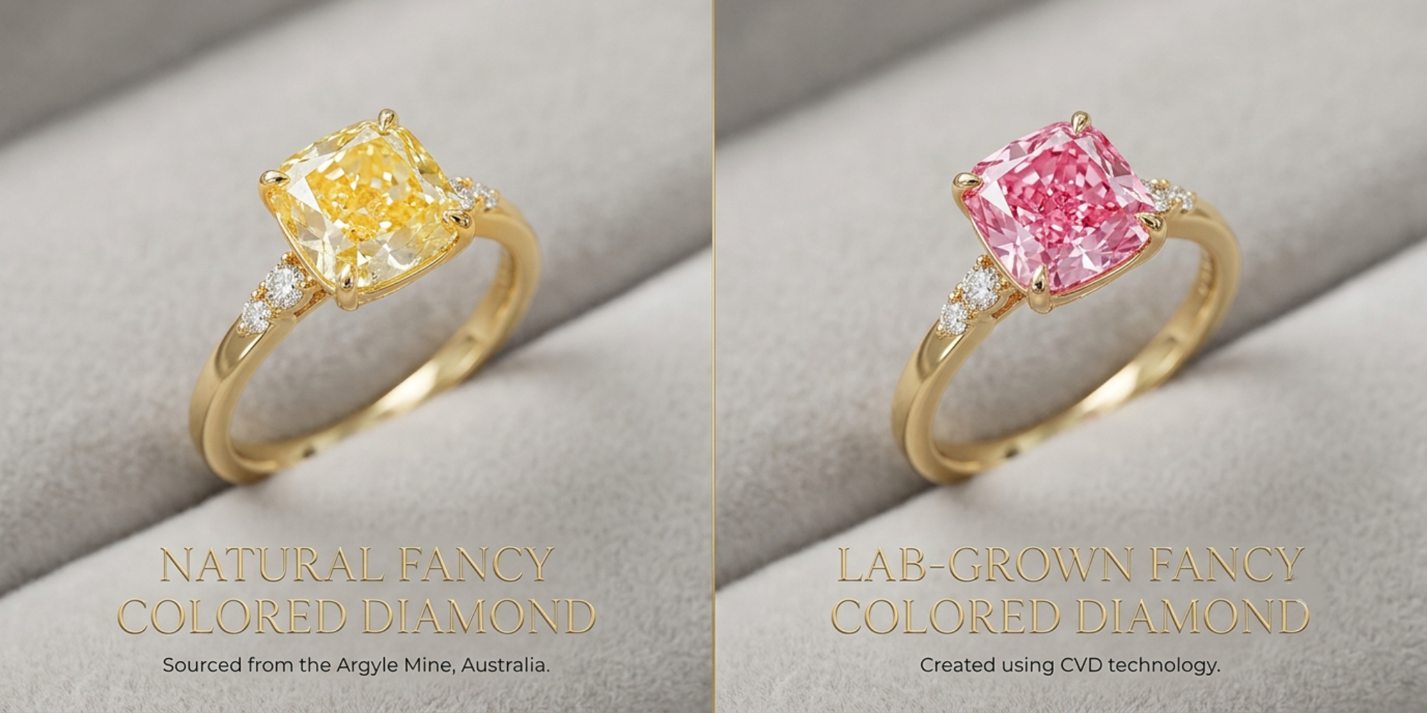are lab grown colored diamonds real