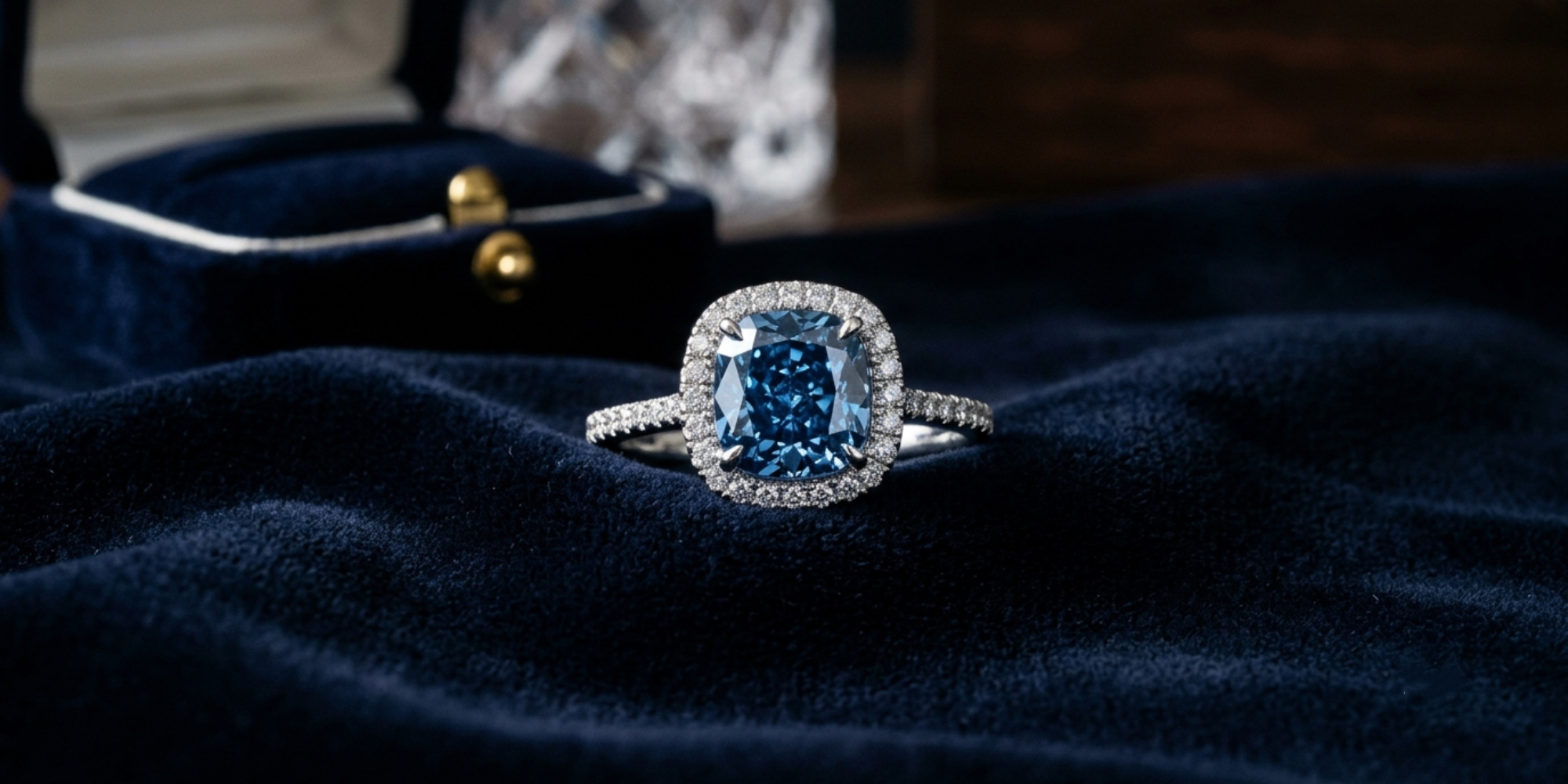 lab grown blue diamond