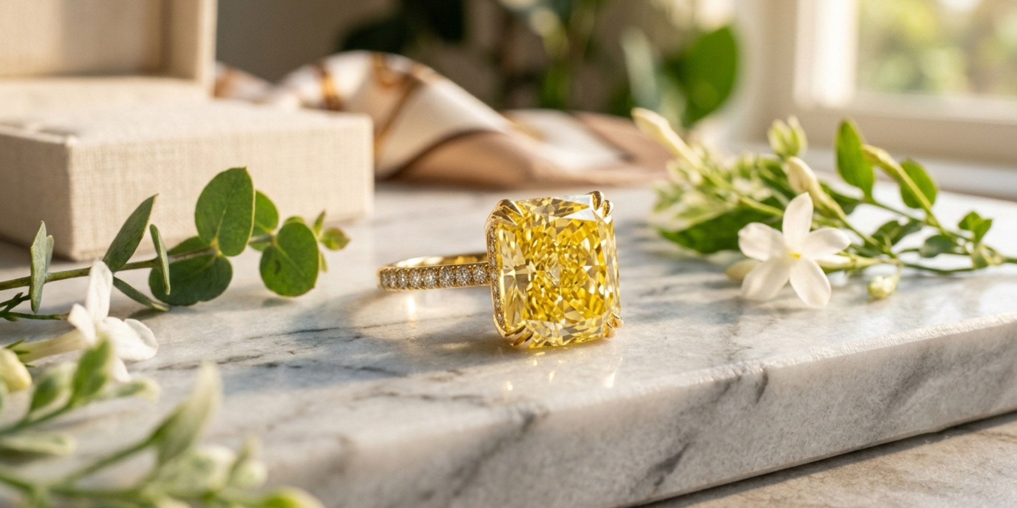 Yellow diamond ring guide
