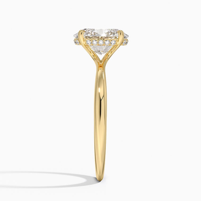 Bloom—Crown Still Ring | Solitaire Oval Diamond with Hidden Halo