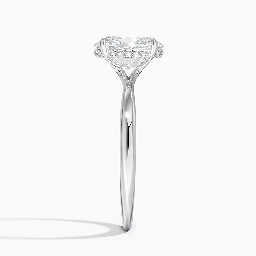 Bloom—Still Light Ring | Solitaire Oval Diamond with Hidden Halo