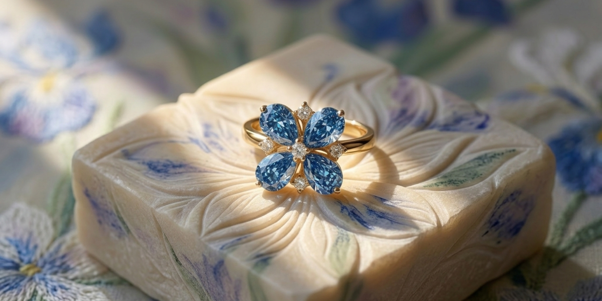 Iris Blue Diamond Ring