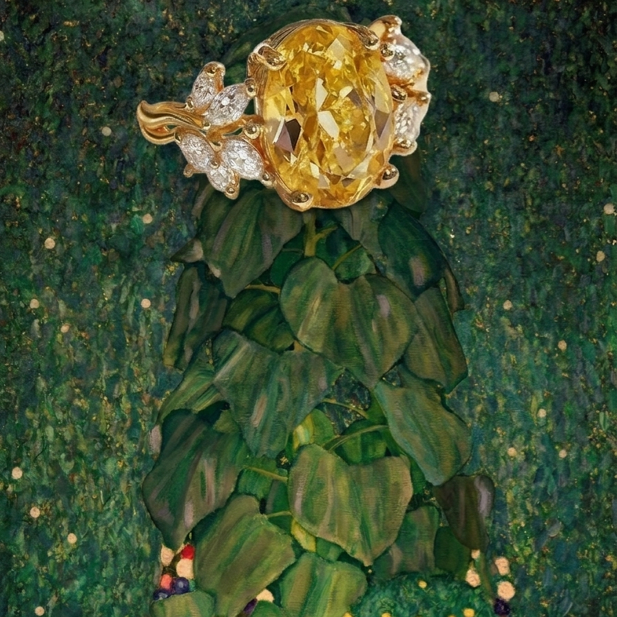 Masterwork | Solaria | The Yellow Sunlight Inspired by Gustav Klimt’s The Sunflower