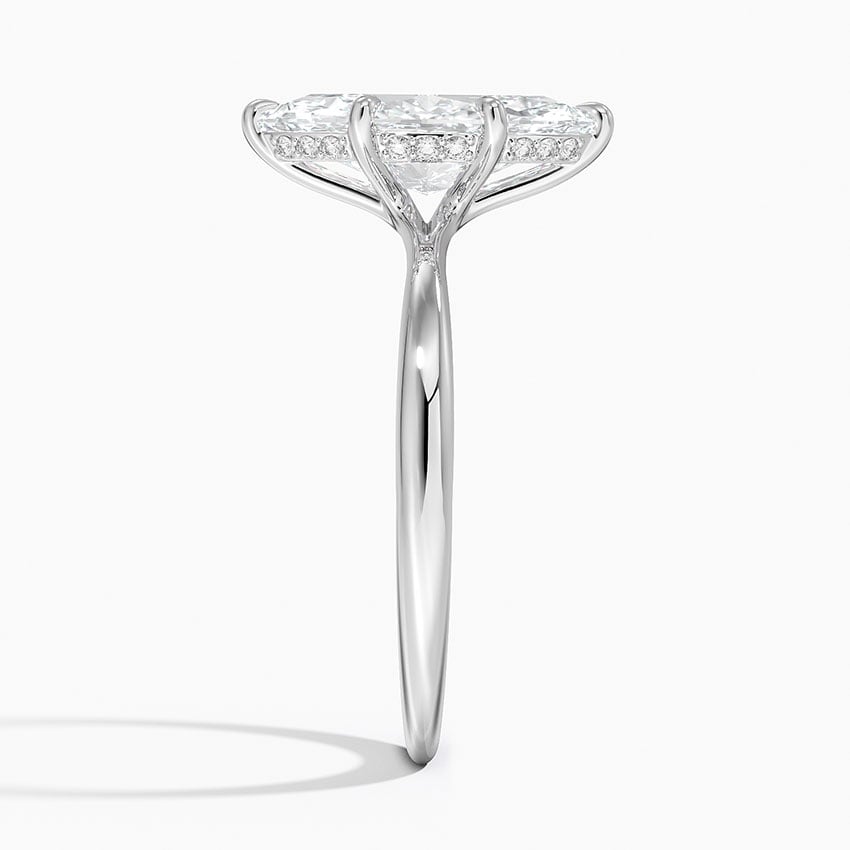 Ascend—Still Light Ring | Solitaire Marquise Diamond with Hidden Halo