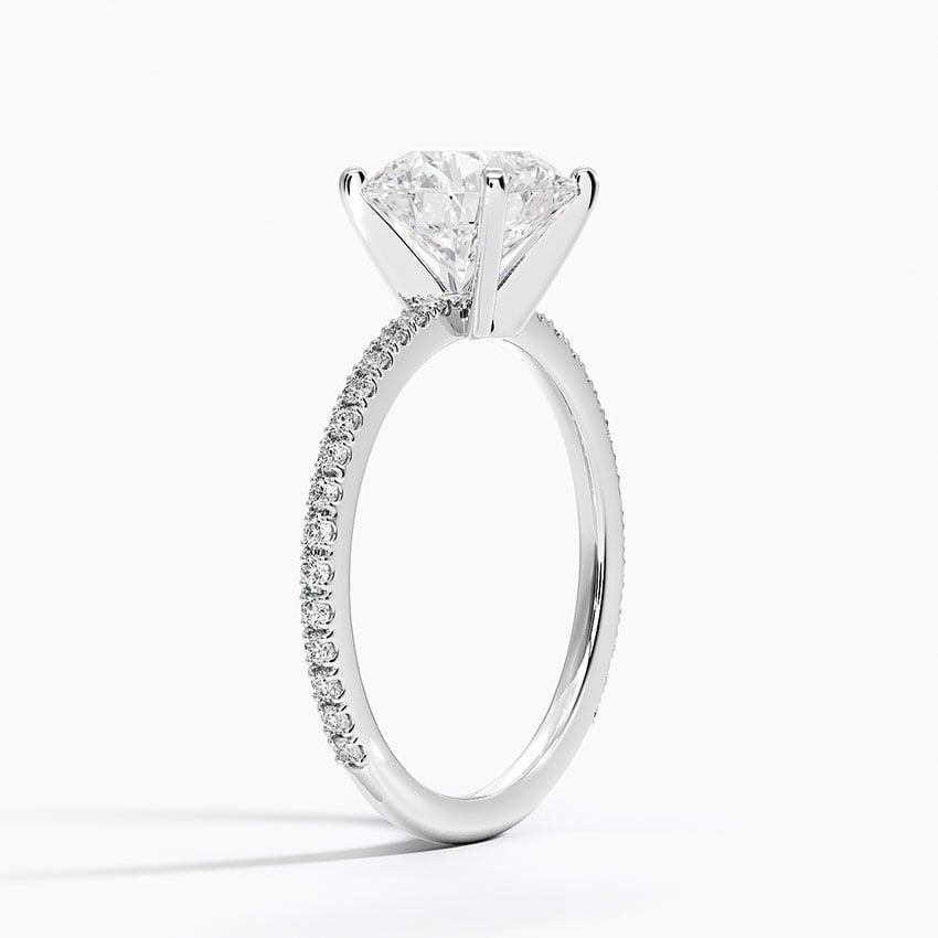 Bloom—Still Light Ring | Round Cut Pave Diamond Ring