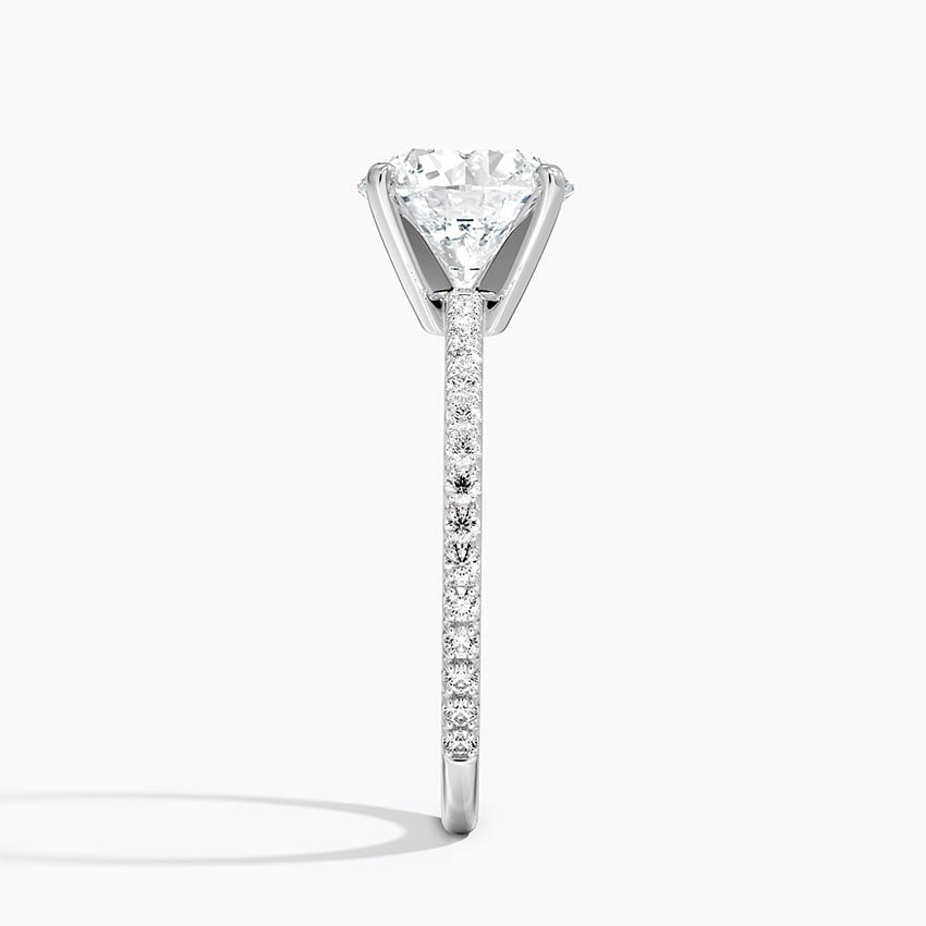 Bloom—Still Light Ring | Round Cut Pave Diamond Ring