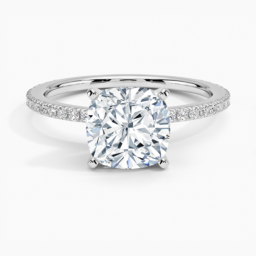 Ascend—Still Light Ring | Cushion Cut Pave Diamond Ring