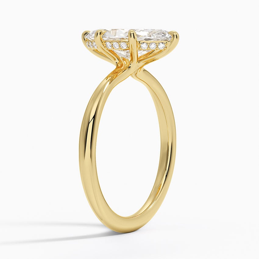 Ascend—Crown Still Ring | Solitaire Marquise Diamond with Hidden Halo