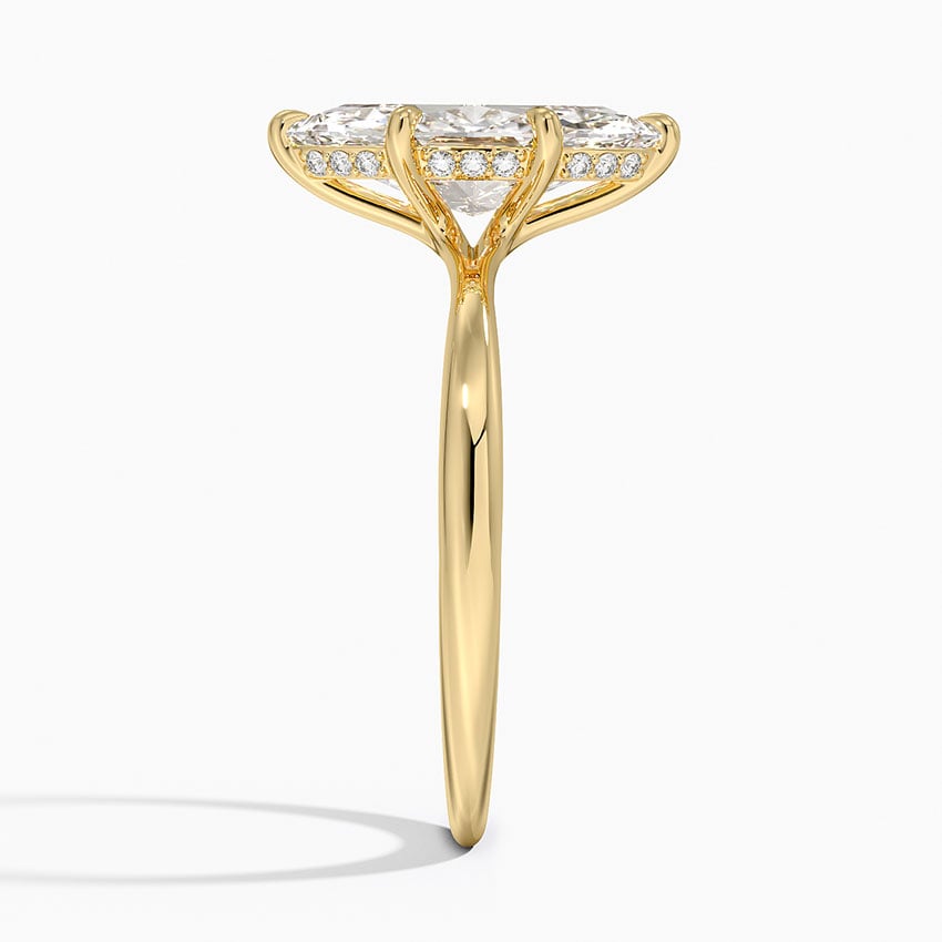 Ascend—Crown Still Ring | Solitaire Marquise Diamond with Hidden Halo