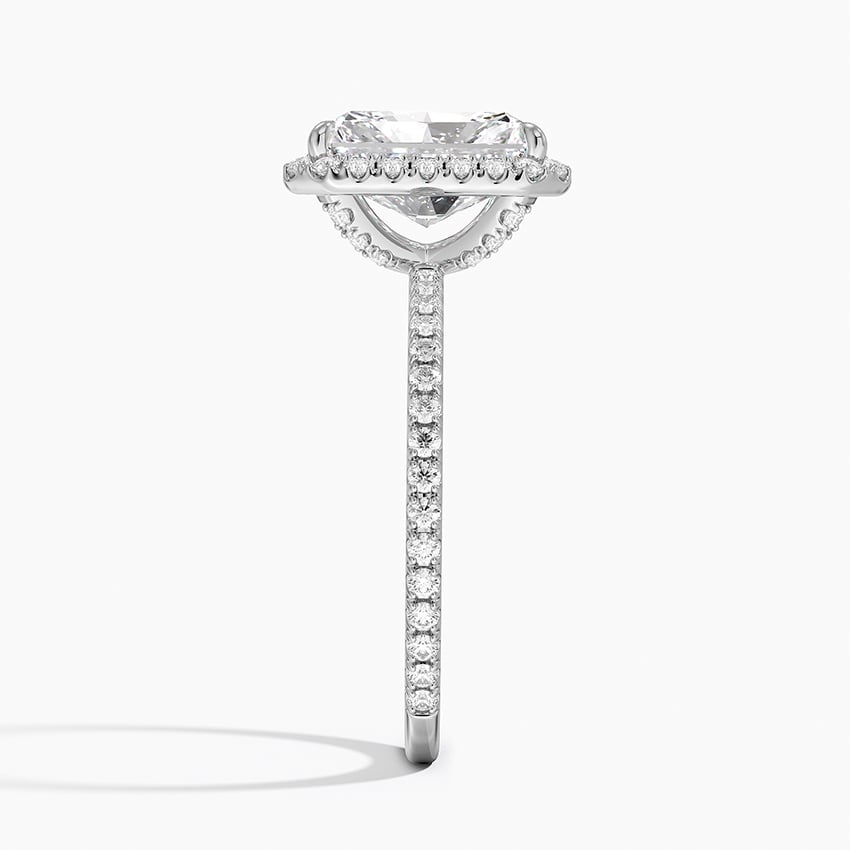 Radiate—Still Light Ring | Radiant Halo Diamond