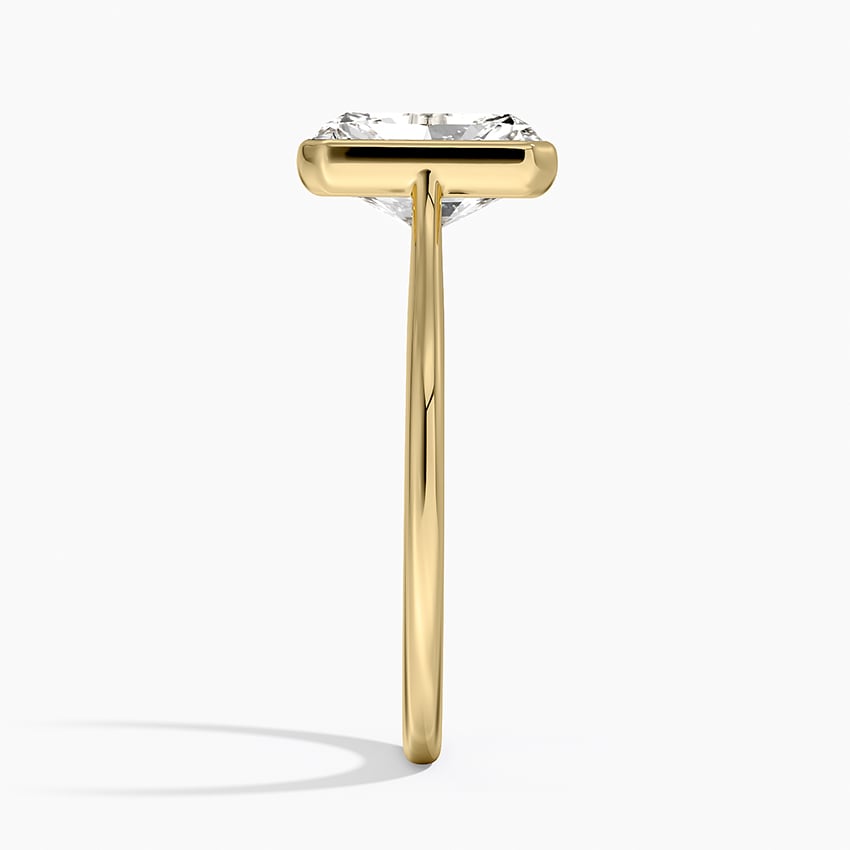 Radiate—Crowned Still Ring | Radiant Diamond in Bezel