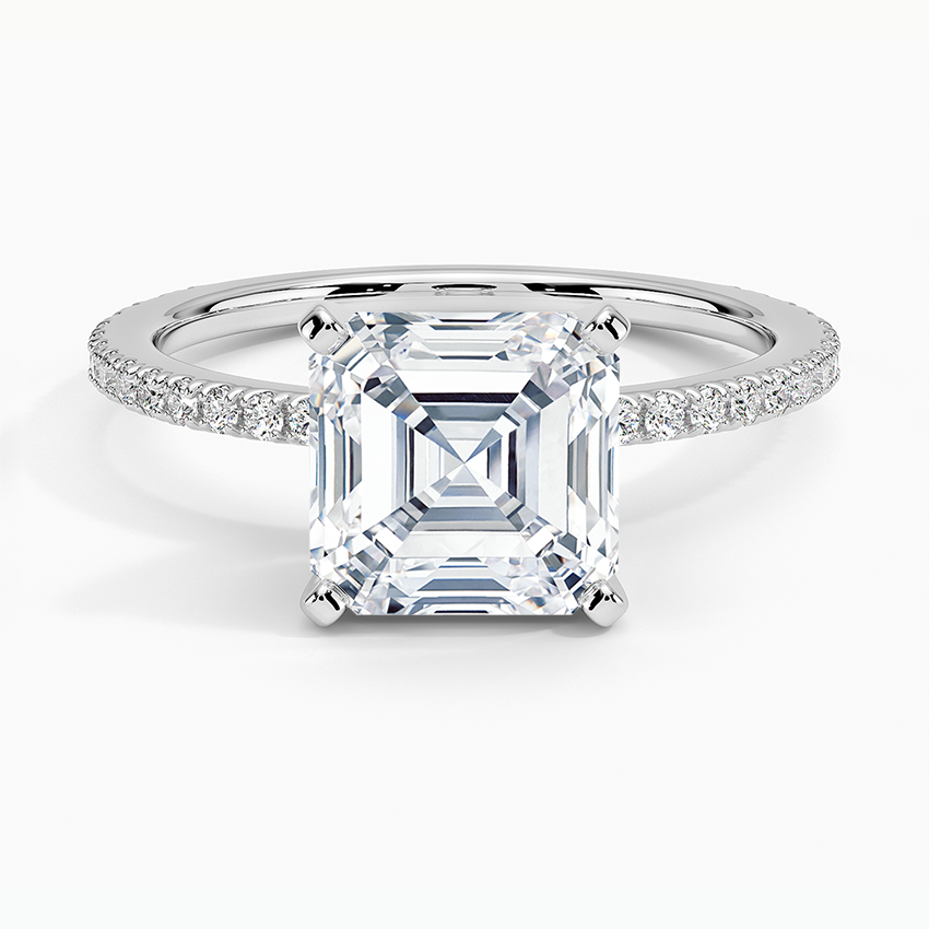 Ascend—Still Light Ring | Asscher Cut Pave Diamond Ring