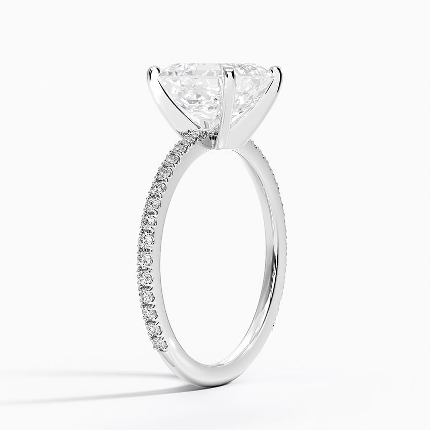 Ascend—Still Light Ring | Asscher Cut Pave Diamond Ring