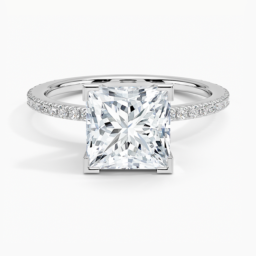 Radiate—Still Light Ring | Princess Cut Pave Diamond Ring