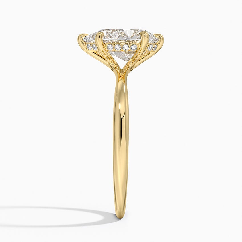 Bloom—Crown Still Ring | Solitaire Pear Diamond with Hidden Halo