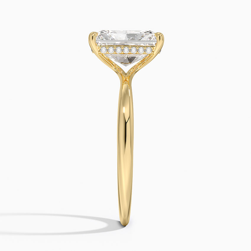 Radiate—Crown Still Ring | Solitaire Radiant Diamond with Hidden Halo