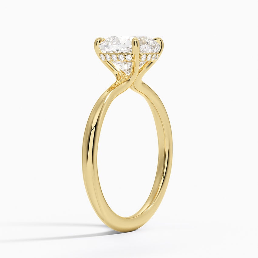Ascend—Crown Still Ring | Solitaire Cushion Diamond with Hidden Halo