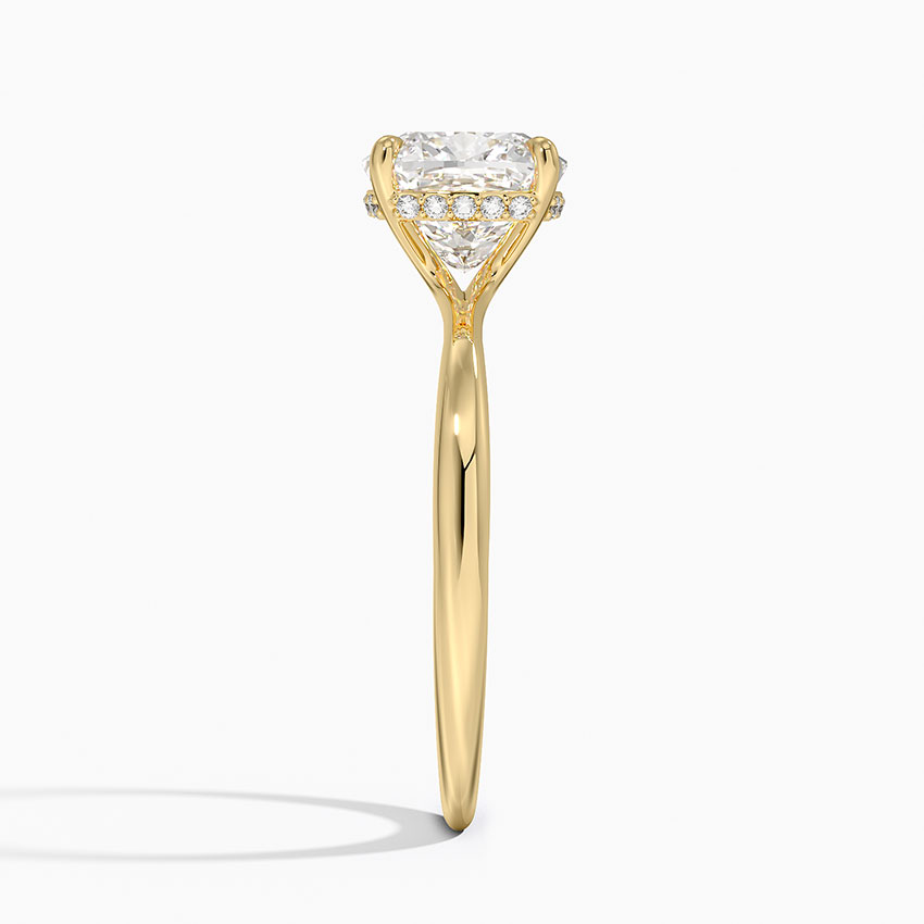 Ascend—Crown Still Ring | Solitaire Cushion Diamond with Hidden Halo