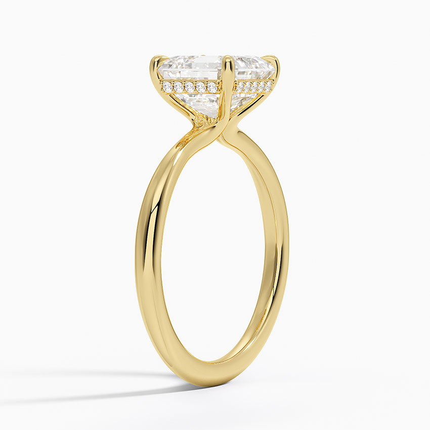 Ascend—Crown Still Ring | Solitaire Asscher Diamond with Hidden Halo