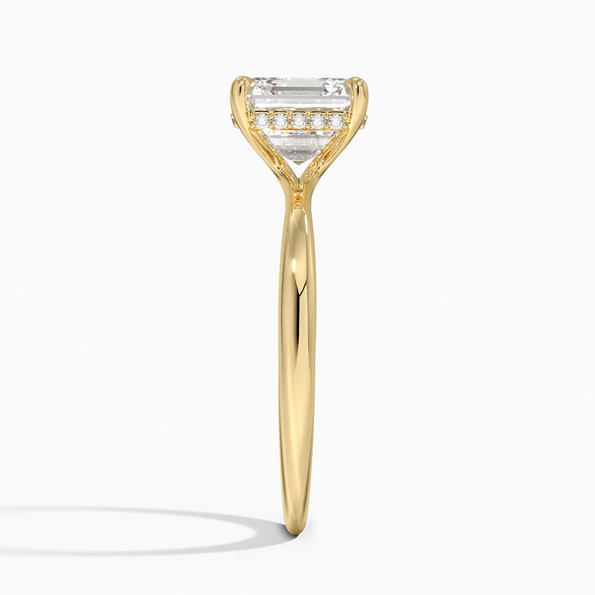 Ascend—Crown Still Ring | Solitaire Asscher Diamond with Hidden Halo