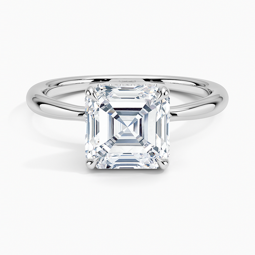 Ascend—Still Light Ring | Solitaire Asscher Diamond with Hidden Halo