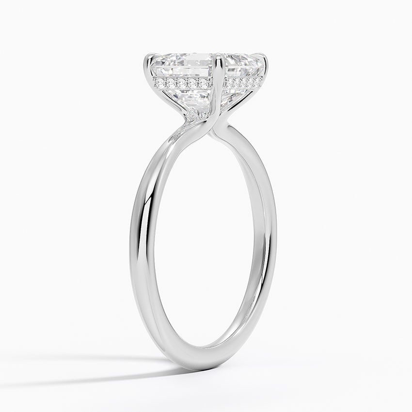 Ascend—Still Light Ring | Solitaire Asscher Diamond with Hidden Halo